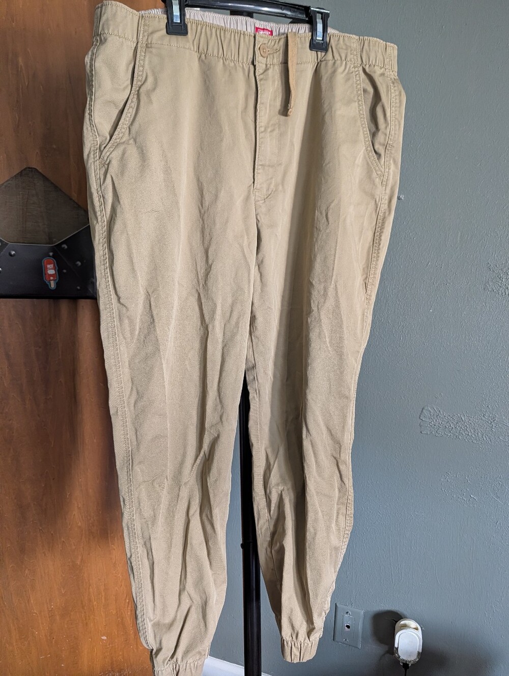 Men's Casual Elastic-Waist Jogger Pants - Khaki